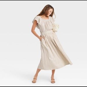 A New Day smocked midi skirt